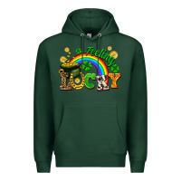 Sports Green feeling lucky Premium Hoodie - FaDigitalArtStudio