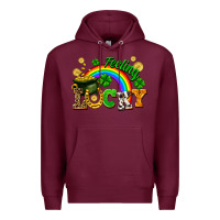 Burgundy feeling lucky Premium Hoodie - FaDigitalArtStudio