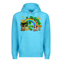 Ocean Blue feeling lucky Premium Hoodie - FaDigitalArtStudio