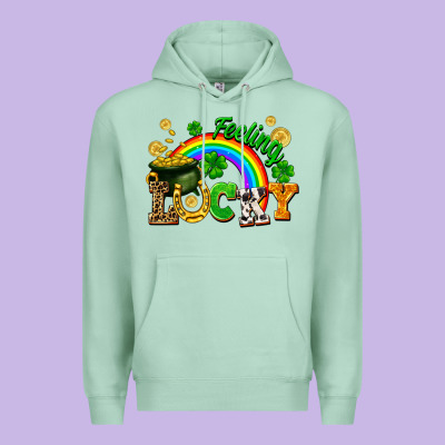 Feeling Lucky Premium Hoodie Designed By Fadigitalartstudio