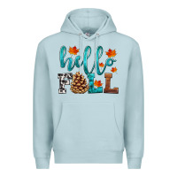Blue Mist hello fall Premium Hoodie - HRA Design Shop