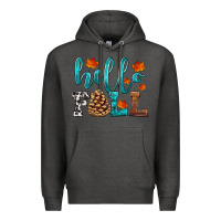 Charcoal Heather hello fall Premium Hoodie - HRA Design Shop