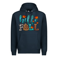 Navy hello fall Premium Hoodie - HRA Design Shop