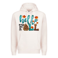 Pale Pink hello fall Premium Hoodie - HRA Design Shop