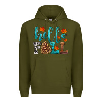 Army Green hello fall Premium Hoodie - HRA Design Shop