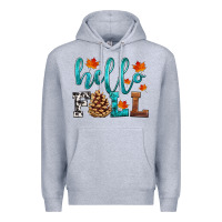 Heather Grey hello fall Premium Hoodie - HRA Design Shop