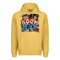 Antique Gold Boom bitch get out the way 4th of July Premium Hoodie - CowGirlArtShop
