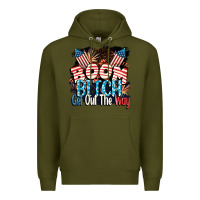 Army Green Boom bitch get out the way 4th of July Premium Hoodie - CowGirlArtShop