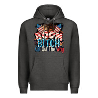 Charcoal Heather Boom bitch get out the way 4th of July Premium Hoodie - CowGirlArtShop