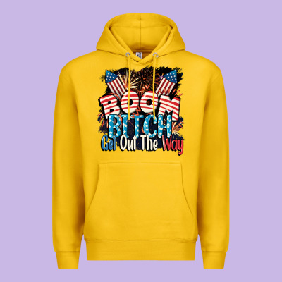 Boom Bitch Get Out The Way 4th Of July Premium Hoodie Designed By Cowgirlartshop