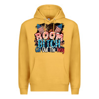 Mustard Boom bitch get out the way 4th of July Premium Hoodie - CowGirlArtShop