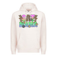 Pale Pink cat mama Premium Hoodie - CowhideDigitalArt