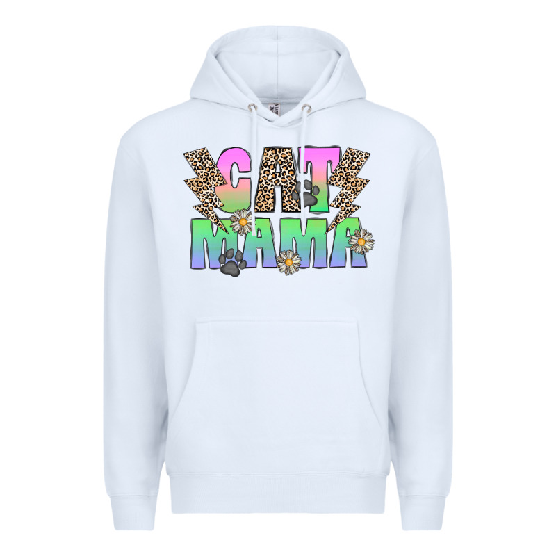 Cat Mama Premium Hoodie by CowhideDigitalArt | Teevron