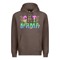 Coffee cat mama Premium Hoodie - CowhideDigitalArt