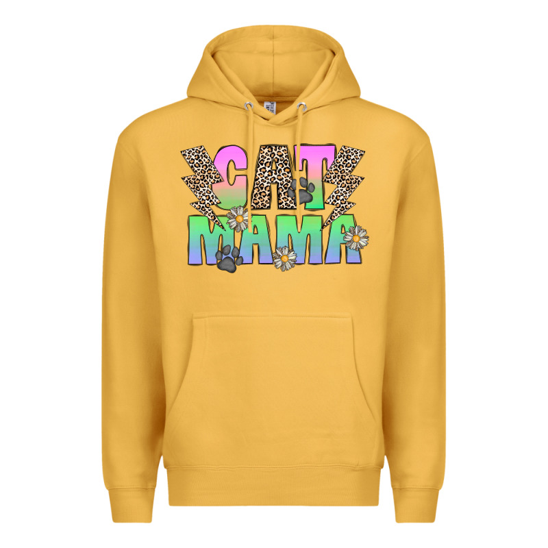 Cat Mama Premium Hoodie by CowhideDigitalArt | Teevron