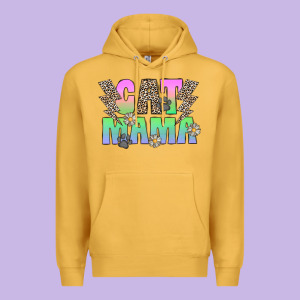 Cat Mama Premium Hoodie Designed By Cowhidedigitalart