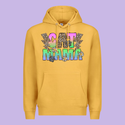 Cat Mama Premium Hoodie Designed By Cowhidedigitalart