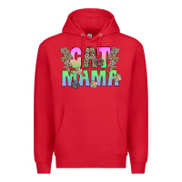 Red cat mama Premium Hoodie - CowhideDigitalArt
