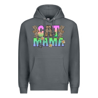Rock cat mama Premium Hoodie - CowhideDigitalArt