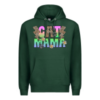 Sports Green cat mama Premium Hoodie - CowhideDigitalArt
