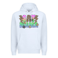 White cat mama Premium Hoodie - CowhideDigitalArt