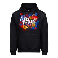 Black American mini heart Urban Hoodie - Neo Western