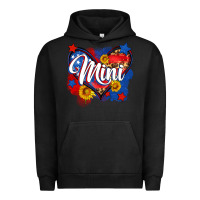 Pigment Black American mini heart Urban Hoodie - Neo Western