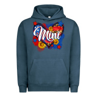 Pigment Midnight Navy American mini heart Urban Hoodie - Neo Western