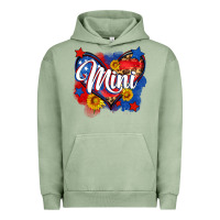 Pigment Oil Green American mini heart Urban Hoodie - Neo Western