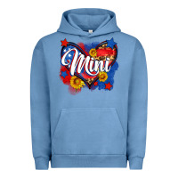 Pigment Pebble Blue American mini heart Urban Hoodie - Neo Western