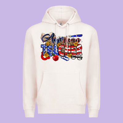 American Teacher Premium Hoodie Designed By Neo Western