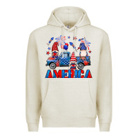 Oatmeal Heather American truck gnomes Premium Hoodie - Neo Western