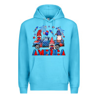 Ocean Blue American truck gnomes Premium Hoodie - Neo Western