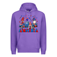 Purple American truck gnomes Premium Hoodie - Neo Western
