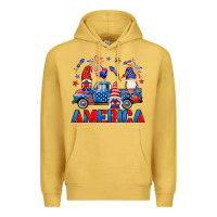 Antique Gold American truck gnomes Premium Hoodie - Neo Western