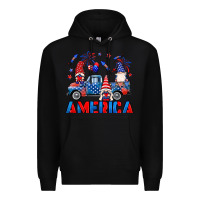 Black American truck gnomes Premium Hoodie - Neo Western