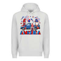 Dove Grey American truck gnomes Premium Hoodie - Neo Western