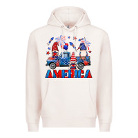 Pale Pink American truck gnomes Premium Hoodie - Neo Western