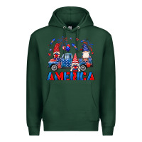 Sports Green American truck gnomes Premium Hoodie - Neo Western
