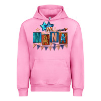 Fuchsia Pink American Nana 4th of july Urban Hoodie - CowGirlArtShop