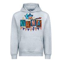 Heather Grey American Nana 4th of july Urban Hoodie - CowGirlArtShop