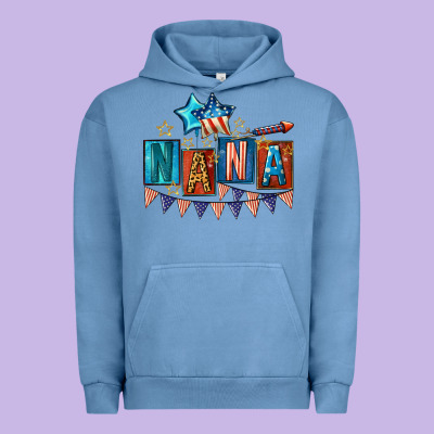 American Nana 4th Of July Urban Hoodie Designed By Cowgirlartshop