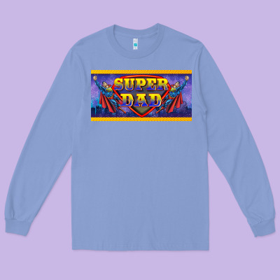 Super Dad Long Sleeve Tee Designed By Barkaloodesign