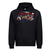 Black American Nurse 4th of July Urban Hoodie - CowGirlArtShop