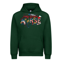 Forest Green American Nurse 4th of July Urban Hoodie - CowGirlArtShop
