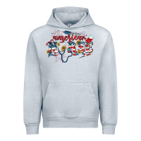 Heather Grey American Nurse 4th of July Urban Hoodie - CowGirlArtShop