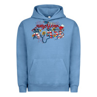 Pigment Pebble Blue American Nurse 4th of July Urban Hoodie - CowGirlArtShop