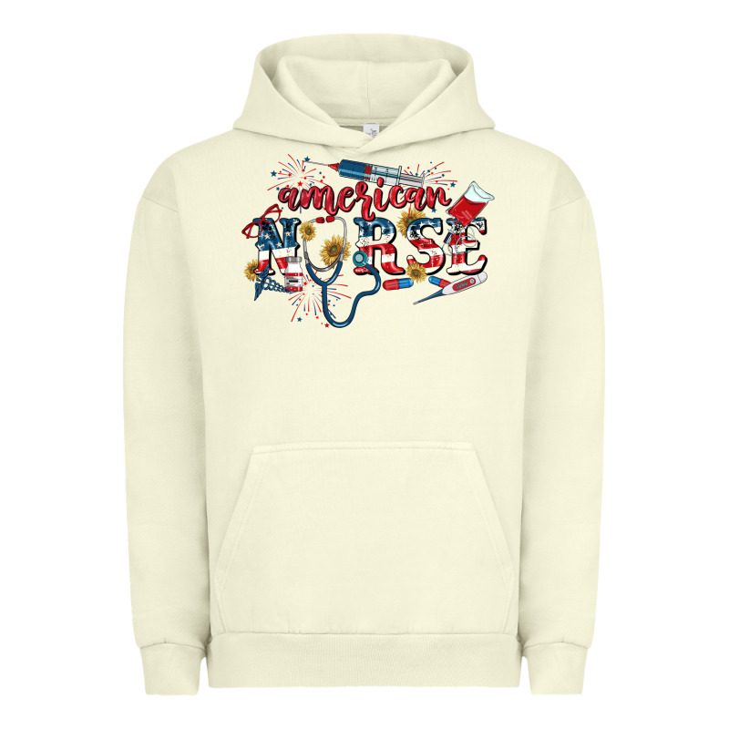 American Nurse 4th Of July Urban Hoodie by CowGirlArtShop | Teevron