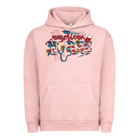 Pigment Salmon American Nurse 4th of July Urban Hoodie - CowGirlArtShop