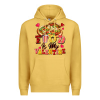 Antique Gold food is my valentine Premium Hoodie - FaDigitalArtStudio